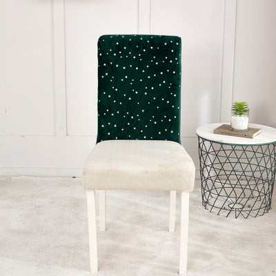 Funda Navideña Para Silla De Terciopelo Verde